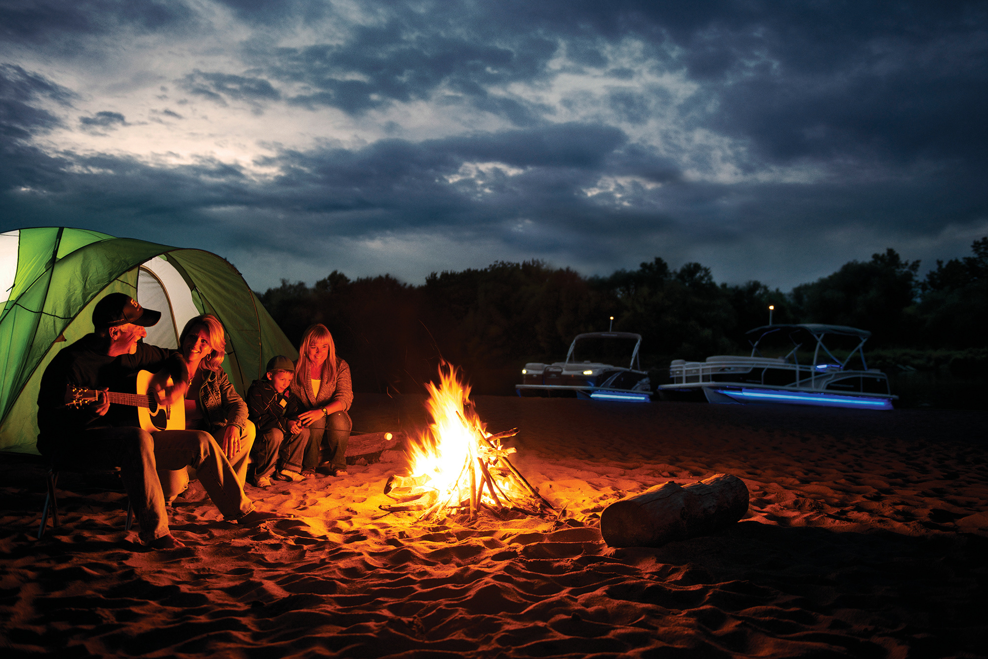 boat camping activity