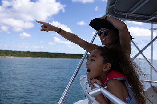 Pointing on Boat