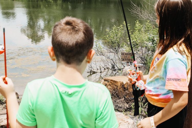 fishing with children