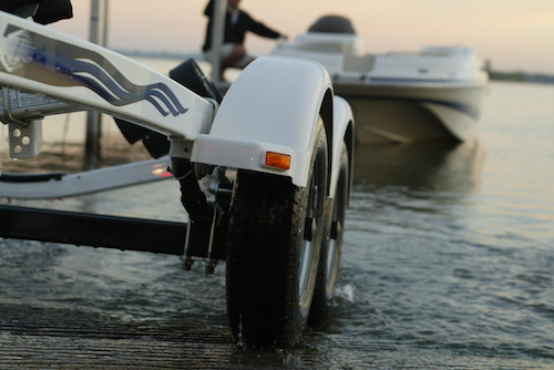 getting the boat on the trailer