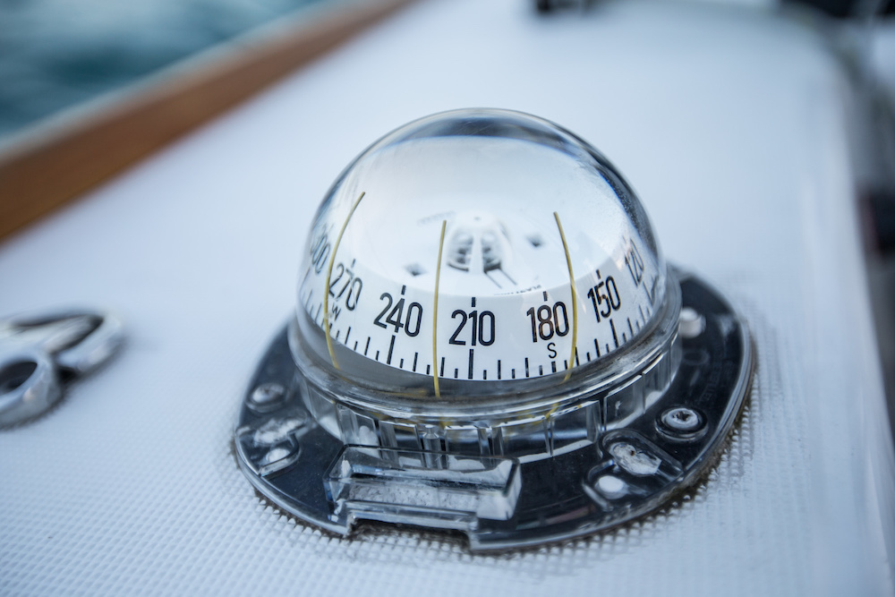 traditional marine navigation compass