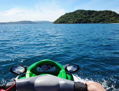 green boating on personal watercrafts