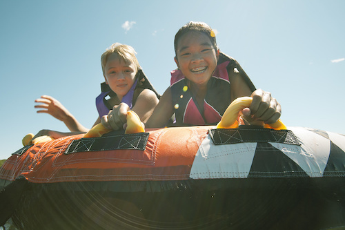 kids learning watersports