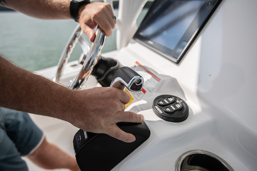 sea trialing a used boat