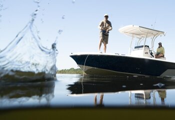 two people fishing