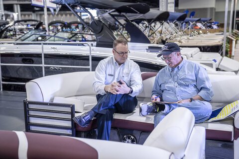 working with a boat dealer
